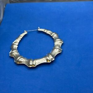 Silver 🔥 Fire Celebrity worn Jenn Shah Yellowsilver Polished Hoop Earrings